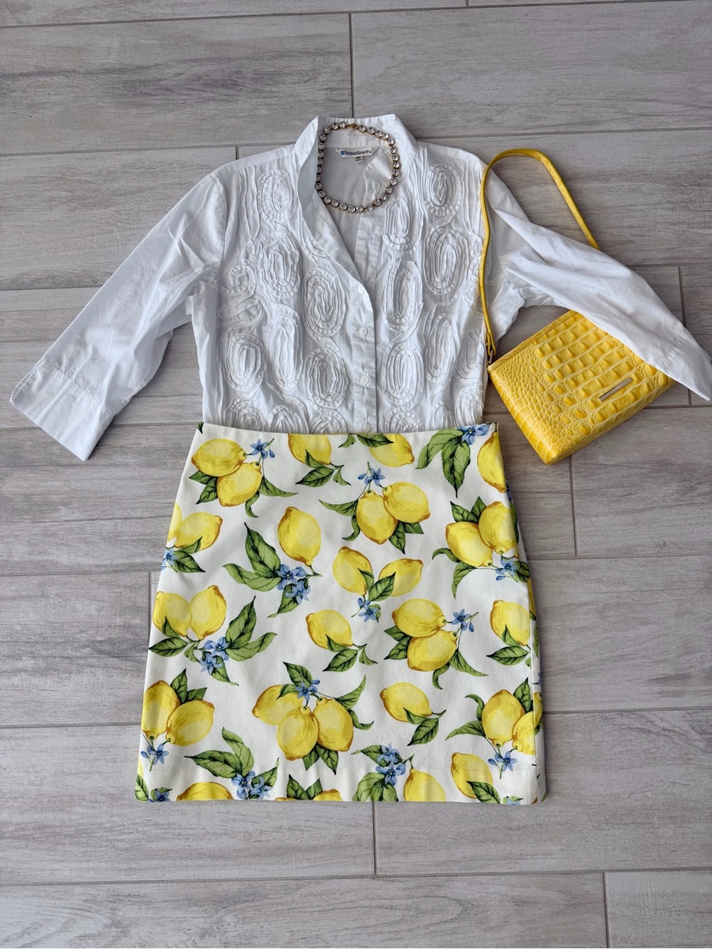 Talbots Canvas A-line Skirt - Lemon
Blossom Size 8